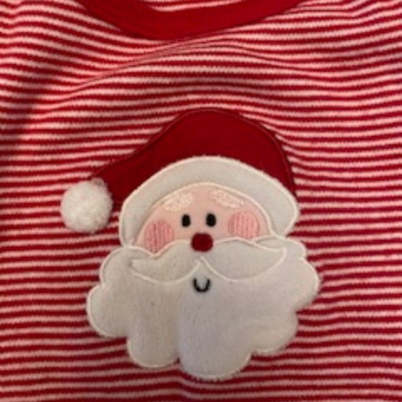 Miniwear Christmas Holiday 2pc. Santa Pajama Loungewear 6-9 months Red/White - Picture 8 of 9